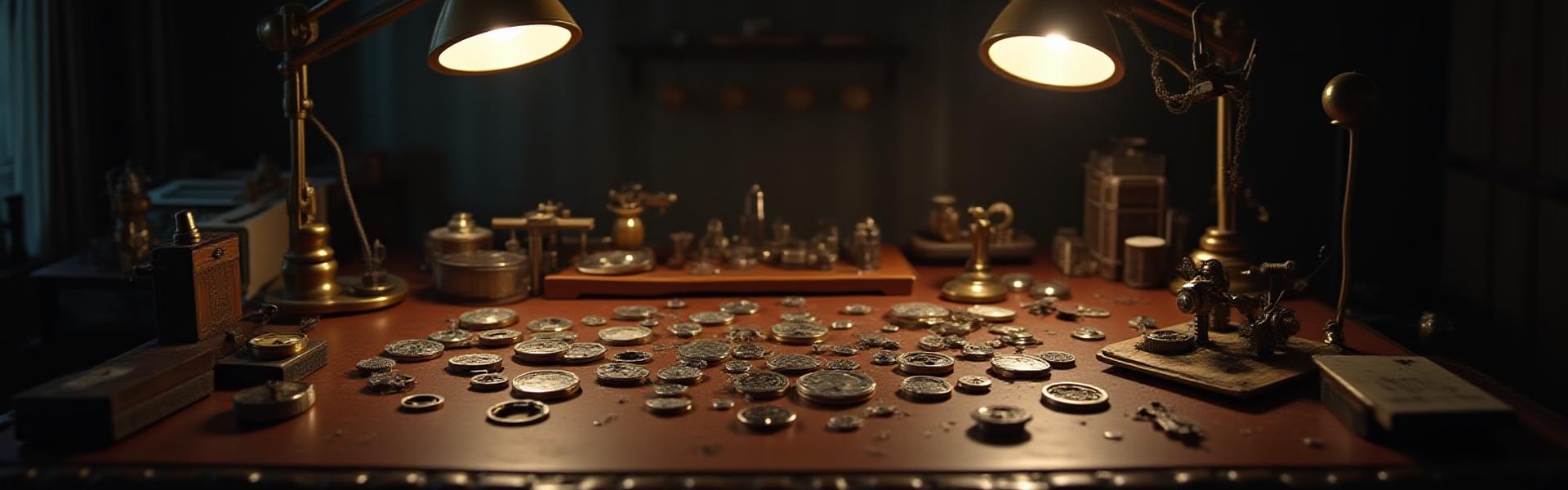 時計師の作業台の風景